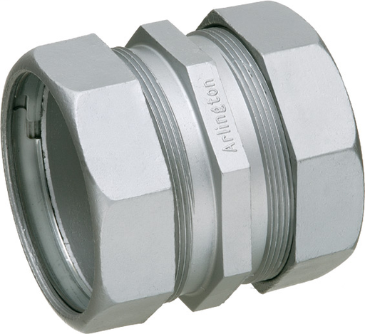 Product image for Arlington 838 3-1/2" EMT Compression Coupling, Zinc Die-Cast