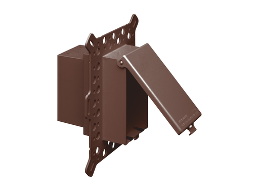 Product image for Arlington DBVM1BR Vertical Stucco, Textured, Rigid Siding Box, Brown Cover