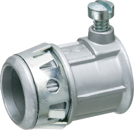 Product image for Arlington 800AST 1/2" Insulated EMT Set Screw Connector, Snap-In, Zinc Die-Cast
