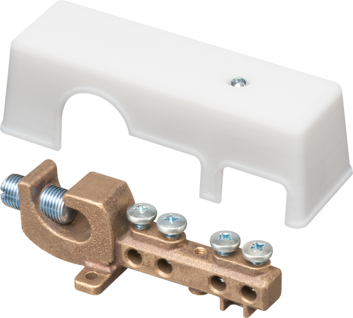 Product image for Arlington GBB5250 Intersystem Grounding Bridge, Bronze w/ Cover, #6-250MCM