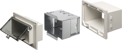 Product image for Arlington DSHB1BRC Horizontal New Brick Box, Metal Box & Adapter Sleeve, Brown Box / Clear Cover