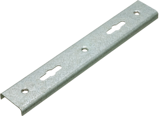 11" long galvanized channel bar for 2 or 3 Arlington parts 613 or 617 porcelain wire holders
