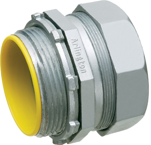 Product image for Arlington 826A 2-1/2" EMT Compression Connector, Insulated