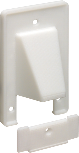 Product image for Arlington CER1 1-Gang Reversible Low-Voltage Cable Entrance Hood, Existing Cable, White