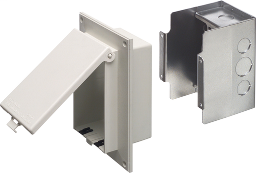 Product image for Arlington DSBVR1C Vertical Flat Surface Retrofit Box, Metal Box / Clear Cover