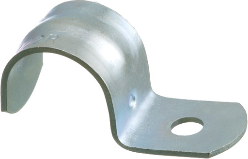 345 - 2" 1-Hole RIGID STRAP, Snap on type, plated steel