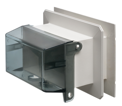 Arlington F8091HC 1pc Weatherproof Siding Outlet Box, Horizontal, Clear Cover