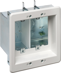 Arlington TVBS505 2-Gang Recessed Steel TV Box, White Trim
