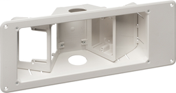 Arlington TVB713 Plastic Recessed TV Box, Angled Openings, Power & Multiple Low Voltage
