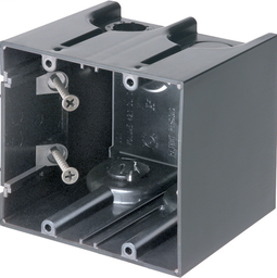 Arlington F102 2-Gang Non-Metallic Outlet Box, Vertical, 41.3 cu.in