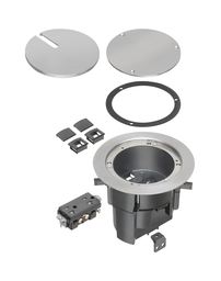 Arlington FLBR5420NL Floor Box Kith w/ Recessed Wiring Device, Nickel