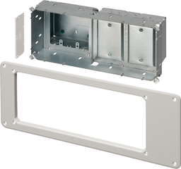 Arlington TVBS613 4-Gang Recessed Steel TV Box, White Trim