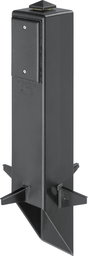 Arlington GP19B 19.5" Support Post for Outdoor Light Fixture / GFCI, Black