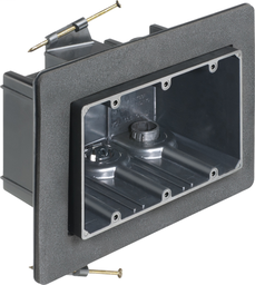 Arlington FN103F 3-Gang Non-Metallic Vapor Outlet Box, Nail-On, 63.5 cu.in