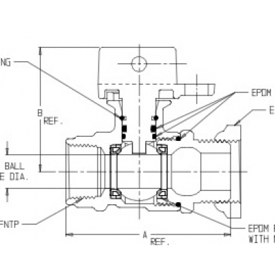 76101WY 3/4X5/8X01 BALL VALVE FNPT X YOKE - NL