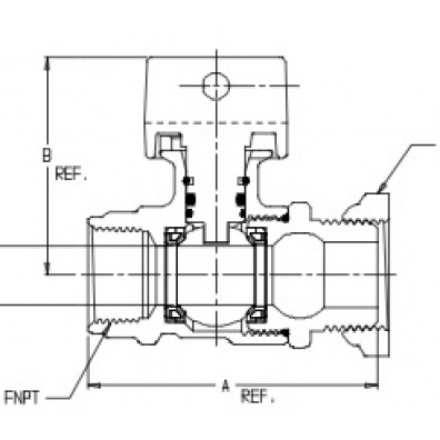 76101Y 3/4X5/8X01 BALL VALVE FNPT X YOKE - NL