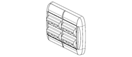 Faceplates and Panels - MediaFlex Faceplate Kit KeyConnect 8-Port, Angled, Double-Gang