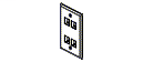 Faceplates and Panels - KeyConnect Stainless Steel Faceplates 4-Port Single-Gang