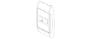 Faceplates and Panels - MediaFlex Faceplate Kit KeyConnect 2-Port, Flush, Single-Gang