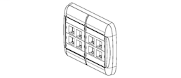 Faceplates and Panels - MediaFlex Faceplate Kit KeyConnect 8-Port, Flush, Double-Gang