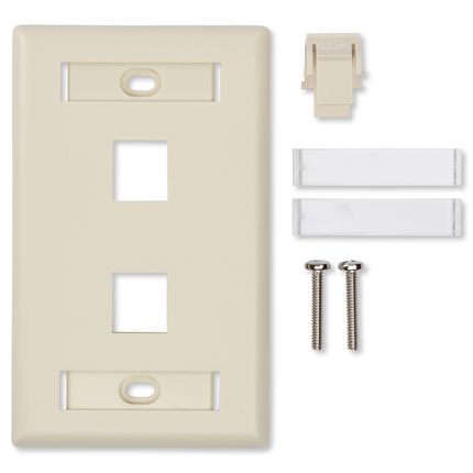 BELDEN AX102248 4-PORT ALMOND FACEPLATE Product image for BELDEN AX102248 4-PORT ALMOND FACEPLATE