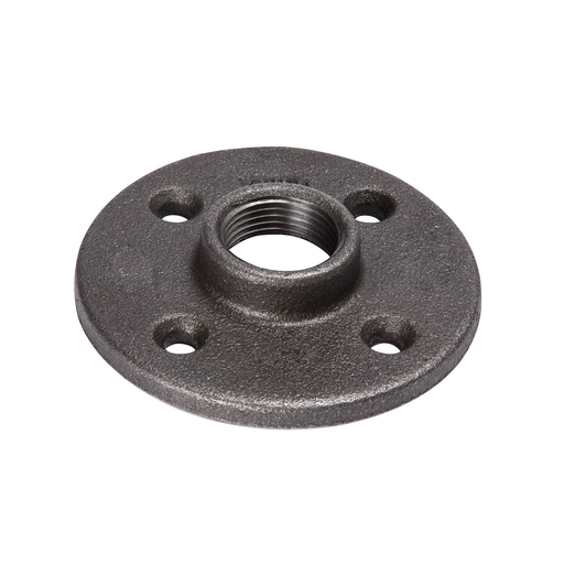 Floor Flange Blk 1 1/4