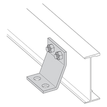 Product image for B-Line 9ZN-1242 HEAVY DUTY HOLD-DOWN BRACKET, FOUR-BOLT DESIGN, ZINC PLATED