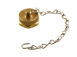 3/4" HEX KNURL CAP WITH CHAIN
