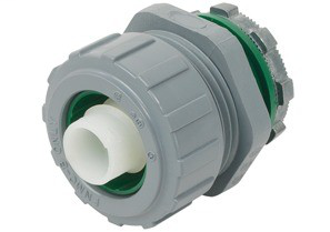 Connector, Liquid Tight, Straight Non-Metallic, Size 3/8 Inch