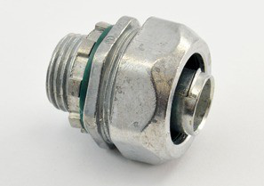 Connector, Liquid Tight, Zinc Die Cast, Size 1/2 Inch