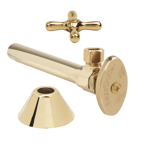 XCS40BX NS 1/2 in. Nom Sweat x 3/8 in. O.D. Comp With Cross Handle and Bell Escutcheon