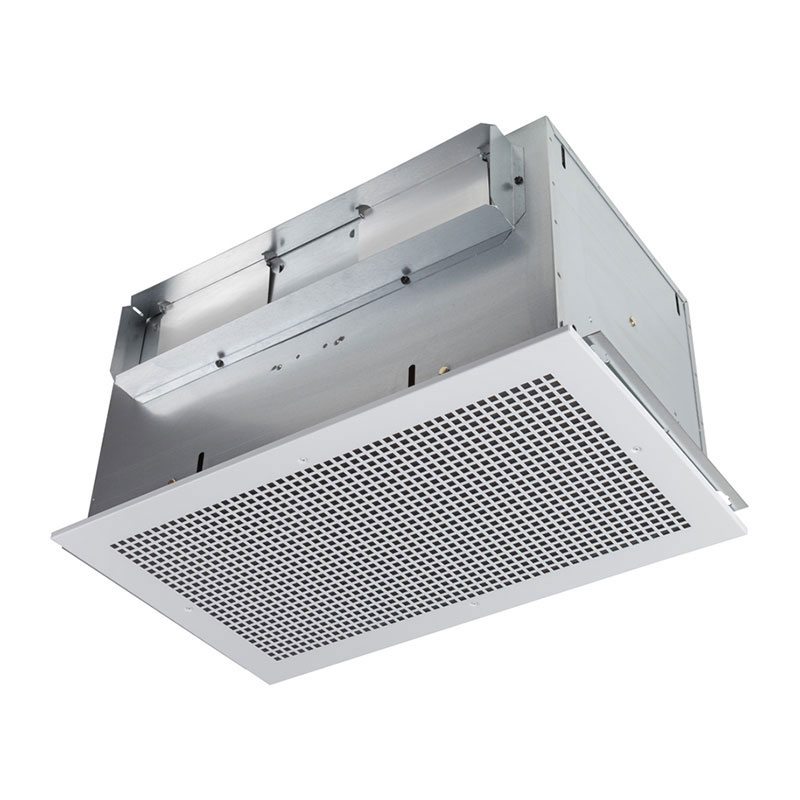 Ventilator; 481 CFM Horizontal, 4.4 Sones; 473 CFM Vertical, 4.0 Sones. Metal wheels. 120V
