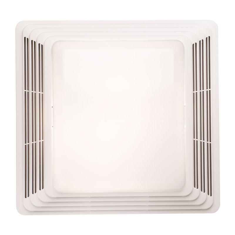 Heavy Duty Fan/Light, 80 CFM, 2.5 Sones. 100W Incandescent Light (bulb not included). Type IC.