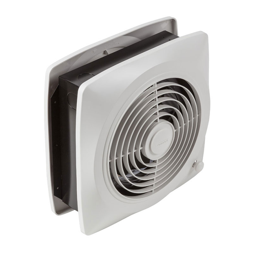 8" 180 CFM Room To Room Fan, White Square Plastic Grille