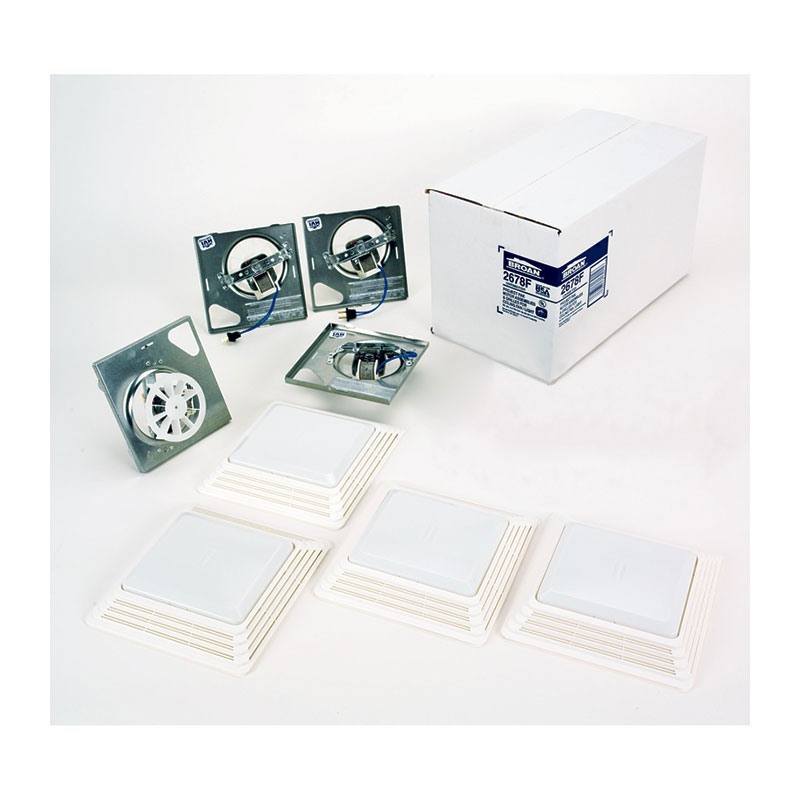 Broan 2678F 50 CFM 2.5 Sones 100 W White Polymeric Grille Ventilation System Finish Pack Broan 2678F 50 CFM 2.5 Sones 100 W White Polymeric Grille Ventilation System Finish Pack