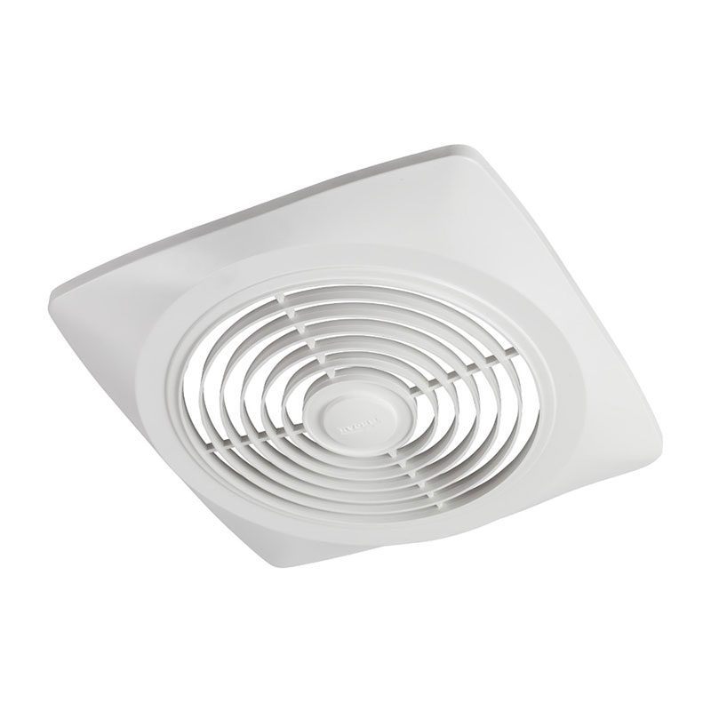 10" 270 CFM Side Discharge Fan, White Square Plastic Grille