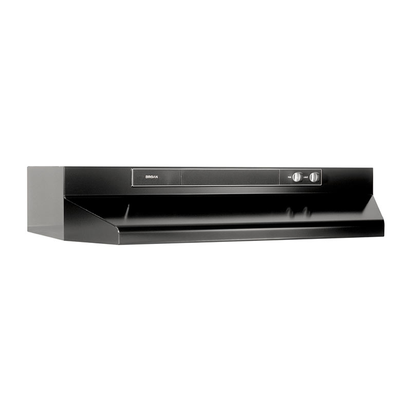 36" 220 CFM Black Under-Cabinet Range Hood