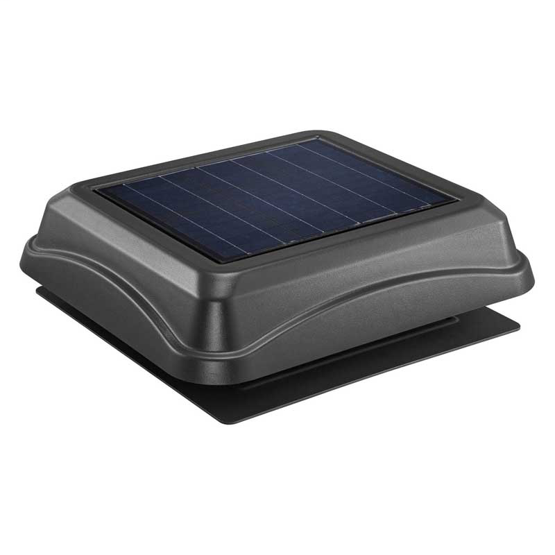 Curb Mount, Solar Powered Attic Ventilator in Black