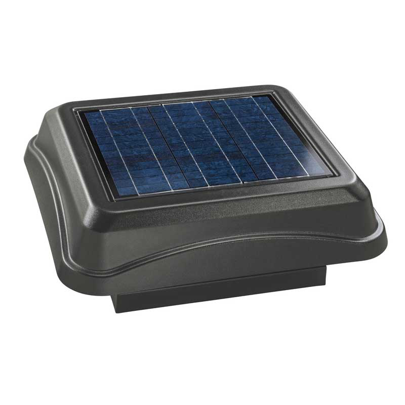 345CSOWW Curb Mount, Solar Powered Attic Ventilator in Weathered Wood
