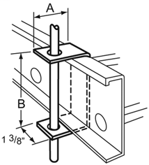 Cope Aluminum Cable Tray, AL LADDER HANGER SUPPORT 5.25H