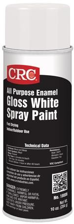 All Purpose Enamel Spray Paint-Gloss White, 10 Wt Oz