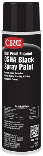 Rust Proof Enamel Spray Paint-OSHA Black, 15 Wt Oz