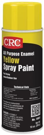 All Purpose Enamel Spray Paint-Yellow, 10 Wt Oz