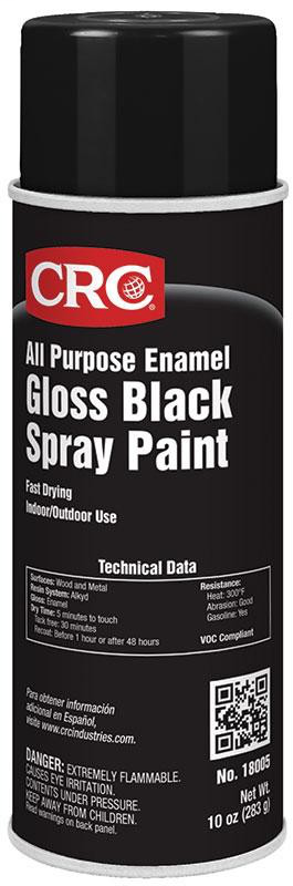 CRC Industries 18005 All Purpose Gloss Black Enamel Spray Paint CRC Industries 18005 All Purpose Gloss Black Enamel Spray Paint