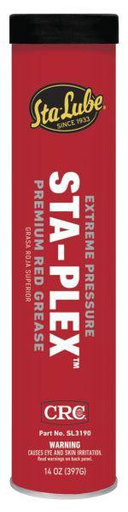 Product image for CRC 1007889 (SL3190) Sta-Plex™ Extreme Pressure Premium Red Grease, 14 Wt Oz