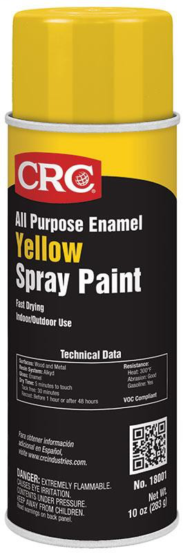 CRC Industries 18001 16 oz Aerosol Yellow Enamel Spray Paint CRC Industries 18001 16 oz Aerosol Yellow Enamel Spray Paint