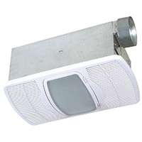 Product image for Air King AK55L 70 CFM 50 Sones Combination Exhaust Fan and Ceramic Heater with Light with 4 Inch Duct