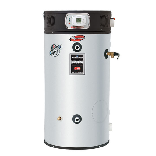 Bradford White eF Series 60 Gallon Commercial Gas (Natural) Power or Power Direct Vent Water Heater - EF60T150E3N2-864-879