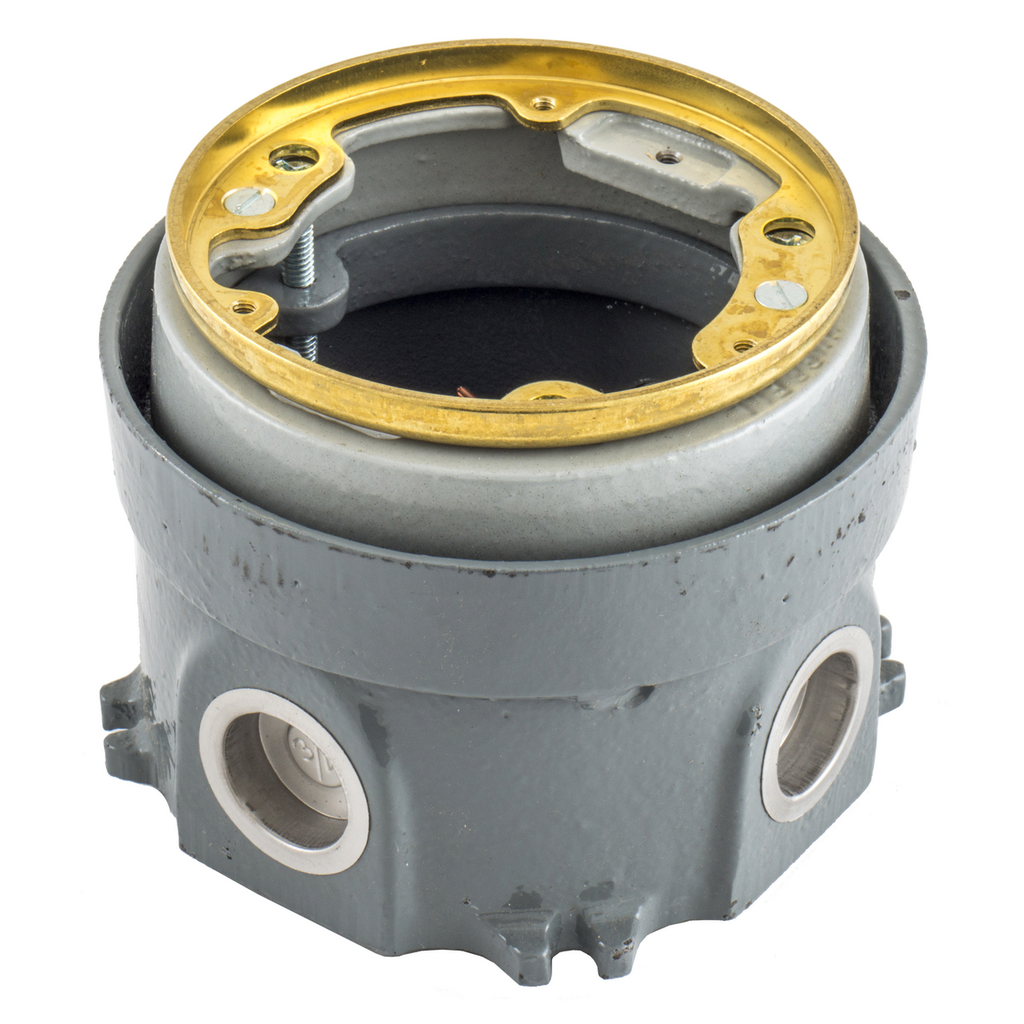 Product image for Hubbell B2503 36 In? Brass Cast Iron Round Floor Box
