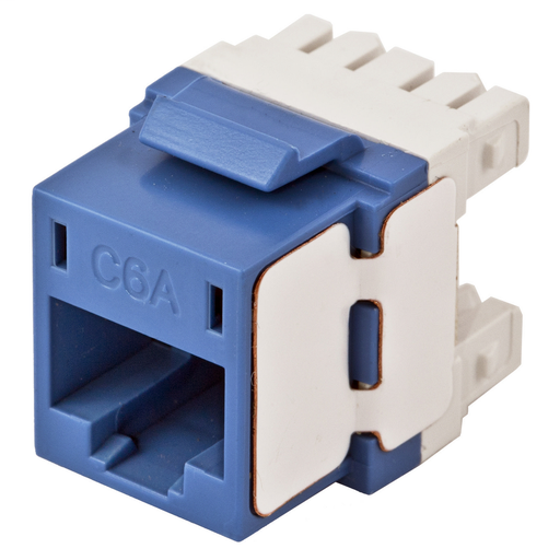 Product image for Hubbell Wiring Devices HJ6AB Blue Category 6A Jack